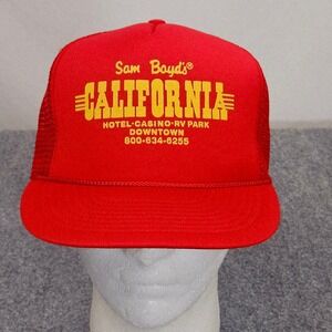 Vintage 90s Las Vegas Trucker Cap Mohrs California Hotel Casino Red Cap Sam Boyd